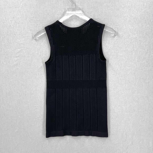 ATHLETA DEREK LAM Soho Seamless Muscle Tank Womens Small Black Perforated Knit - Picture 3 of 11